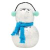 10 in. Dicso Ball Snowman with Blue Scarf product image