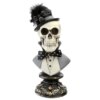 10 in. Halloween Male Skeleton Bust Decoration in tuxedo and top hat