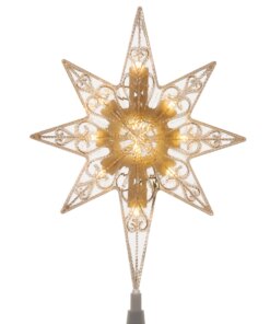 11 in. Tree Top Star with Warm White LED Lights