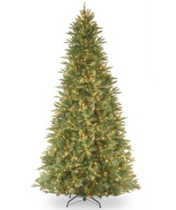 12 ft. Pre-Lit Tiffany Fir Slim Tree with Clear Lights, Plug-In