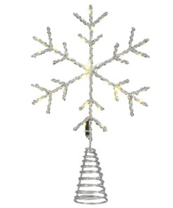 14.5 in. Snowflake Tree Top for Artificial Trees with Dual Color Lights, Plug-In