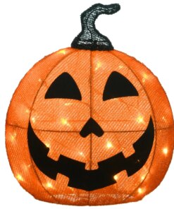 16 in. Halloween Pre-Lit Smiling Jack O Lantern Outdoor Decoration with LED Lights