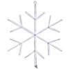 16 in. Neon Styled Snow Flake Decoration with White LED Lights, Plug-In