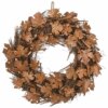 18 in. Fall Wreath with Brown Maple Leaves