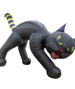 20 ft. Halloween Black Cat Inflatable Decoration with LED Lights, Plug-In