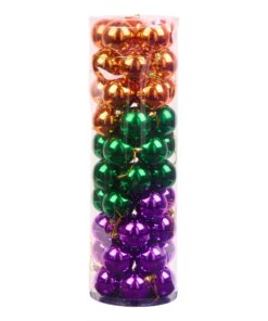 20 in. 50-Piece Halloween Orange, Green and Purple Ball Ornaments Set