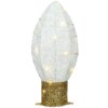 20 in. Pre-Lit White Christmas Light Bulb Decoration with warm white LED lights