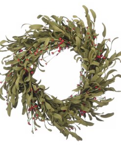 22 in. Fall Wreath with Assorted Grass and Berry Clusters