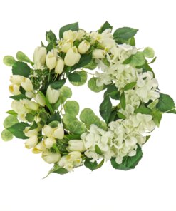 22 in. Spring Wreath with Tulip and Buttercup Blooms