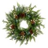 24 in. Inspired by Nature Wreath featuring white berries and pinecones