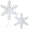 24 in. Pre Lit Diamond Tip Snowflake Decoration with Cool White LED Lights