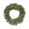 24 in. Pre-Lit Glistening Pine Wreath with LED Lights