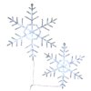 24 in. Pre Lit Hexagonal Snowflake Decoration, Cool White LED Lights, Plug-In