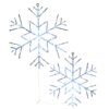 24 in. Pre Lit Six Point Star Snowflake Decoration with Cool White LED Lights