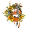 26 in. Fall Wreath with Sunflowers, Twig, Car and Bow