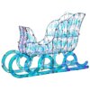 26 in. Pre Lit Iridescent Santa Sleigh Decoration, Strung with 105 Cool White LED Lights