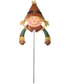 26 in. Scarecrow Girl Garden Stake Outdoor Fall Decoration