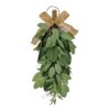 26 in. Spring Teardrop Wall Hanging Decoration with Eucalyptus Leaves, Magnolia Blooms
