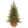 3 ft. Pre-Lit Nordic Spruce Tree in Burlap with LED Lights