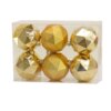 3 in. Gold Christmas Ball Shatterproof Geometric Bauble Ornament Set