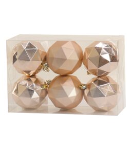 3 in. Silver Christmas Ball Shatterproof Geometric Bauble Ornament Set