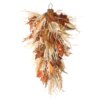 30 in. Fall Teardrop with Raffia Leaves, Corn Cobs, Berry Clusters