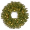 30 in. Pre-Lit Norwood Fir Wreath with Twinkly LED Lights, Plug-In
