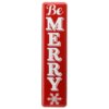 31 in. Be Merry Holiday Wall Sign with red background and white lettering