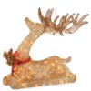 31 in. Sisal Splendor Champagne Lying Deer, Plug-In