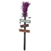 33 in. Halloween Welcome My Pretties Witchs Broom Garden Stake