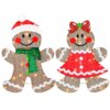 35 in. Pre-Lit Gingerbread Cookie Couple, Plug-In