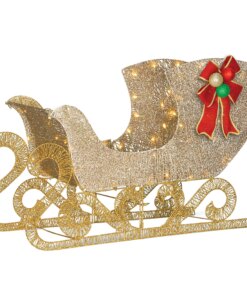 38 in. Santas Sleigh with LED Lights, Plug-In product image