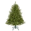 4 ft. Pre-Lit Dunhill Fir Hinged Tree with Warm White LED Lights, Plug-In