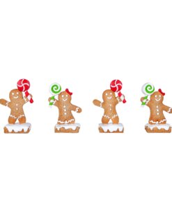 4-Piece Gingerbread Cookie Card Holders