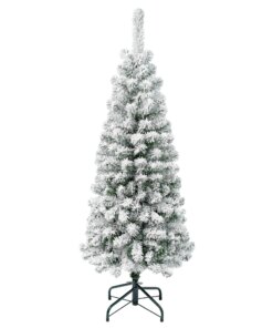 4.5 ft. Acacia Pencil Slim Flocked Tree