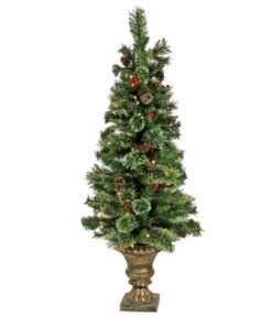 4.5 ft. Pre-Lit Cashmere Tree with Clear Lights, Plug-In