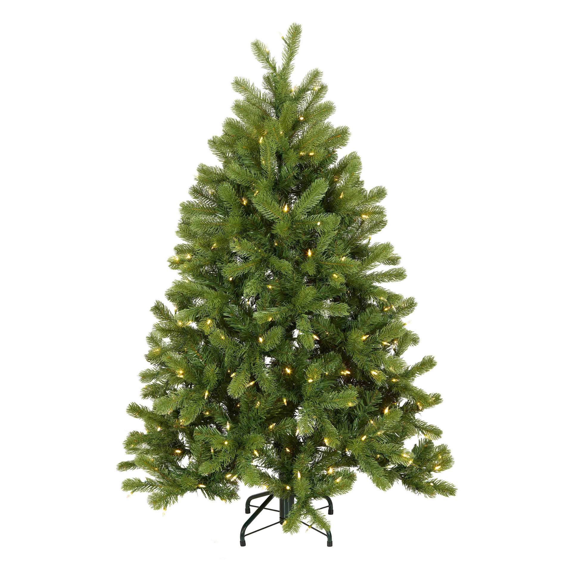 4.5 ft. Pre-Lit Downswept Douglas Fir Hinged Tree with Dual Color LED Lights