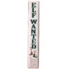 47 in. Elf Wanted Wall Sign featuring playful design and striped elf legs