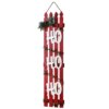 47 in. Ho Ho Ho Wall Sign with red picket fence design and white lettering