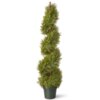 48 in. Artificial Juniper Slim Spiral Tree in Growers Pot