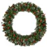 48 in. Pre-Lit Wintry Pine Wreath with Clear Lights, Plug-In