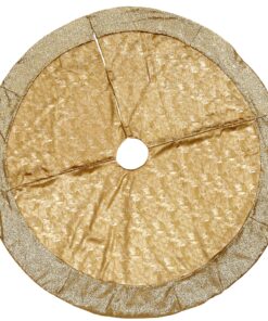 48 in. Yuletide Glam Collection Metallic Gold Tree Skirt