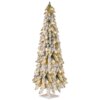 5 ft. Pre-Lit Snowy Downswept Forest Slim Tree with Clear Lights, Plug-In