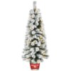5 ft. Pre-Lit Snowy Pogue Pine Slim Tree with LED Lights, Plug-In