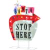 50 in. Pre-Lit Vintage Vegas Santa Sign, Plug-In