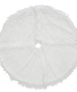 52 in. General Store Collection White High Pile Tree Skirt