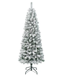 6 ft. Acacia Medium Flocked Hinged Tree