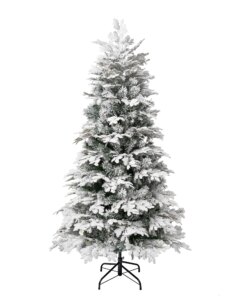6 ft. Acacius Snowy Tree with snow-flocked branches