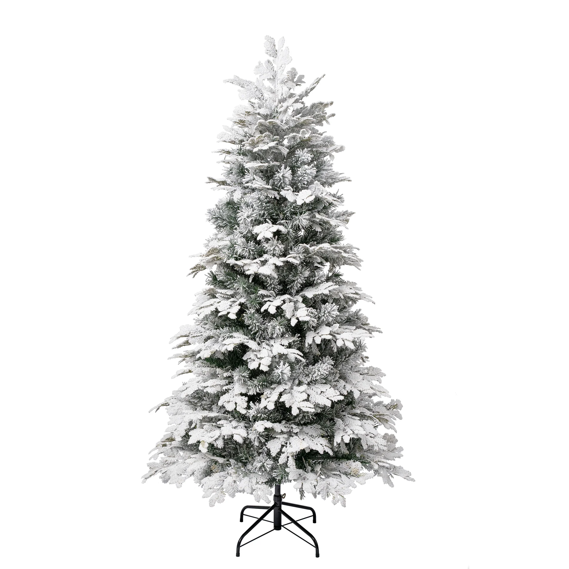 6 ft. Acacius Snowy Tree with snow-flocked branches