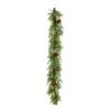 6 ft. Inspired by Nature Garland featuring white berries, pinecones, and cypress tips